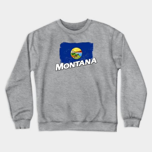 Montana flag Crewneck Sweatshirt by PVVD